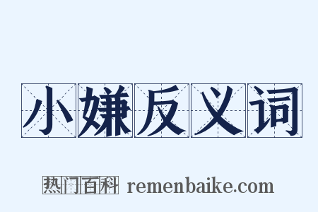 小嫌反义词是什么意思的图片